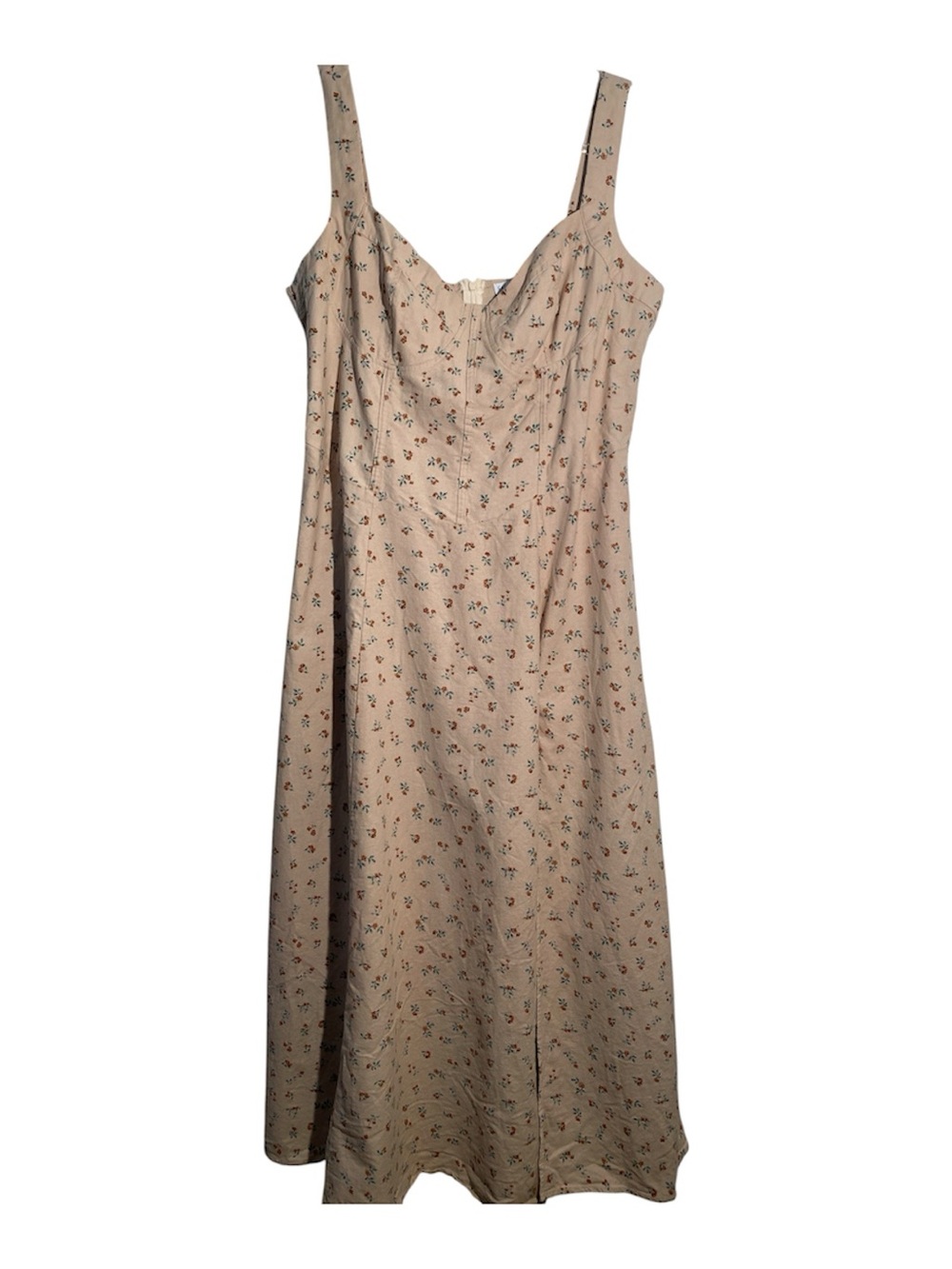 Fashion Nova Beige Floral maxi Dress sz 1XL